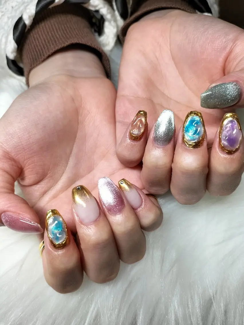 ネイル 持ち込み ニュアンスネイル ネイルサロン  STELLAのネイルデザイン