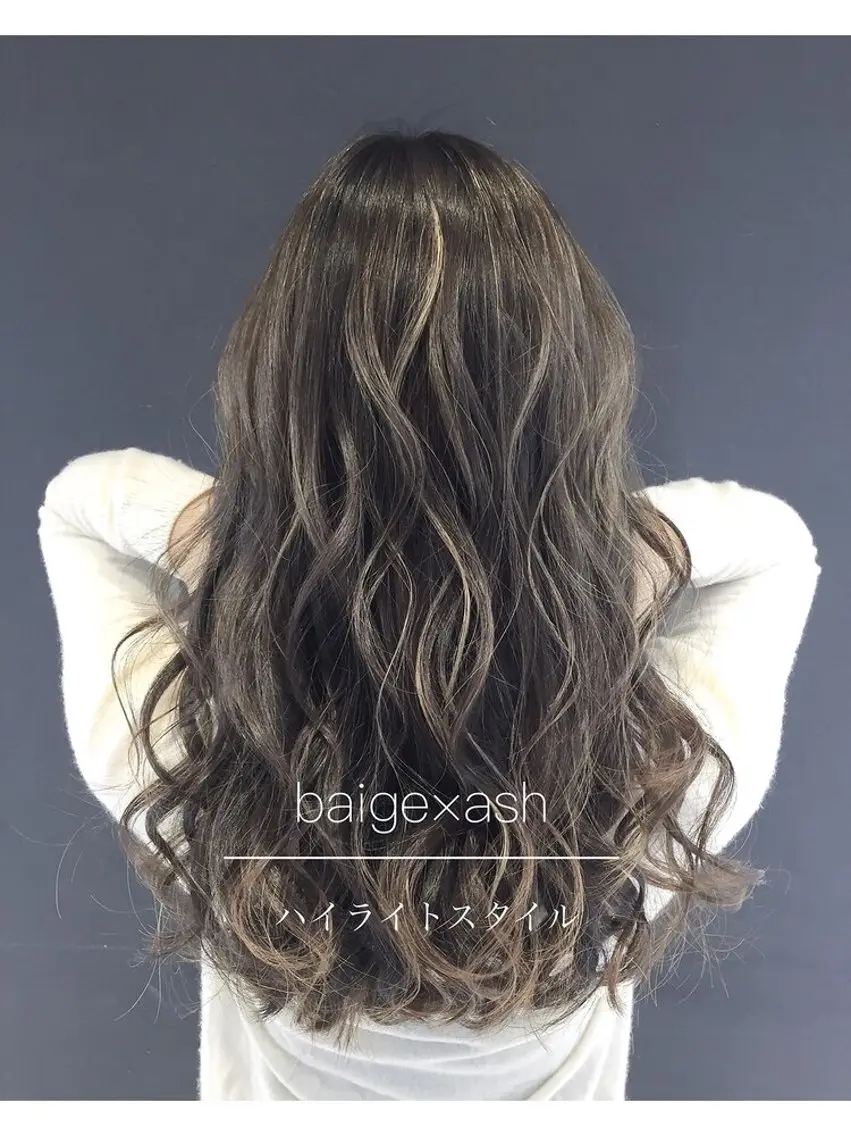 ロング カラー ヘアカラー トリートメント 💎透明感カラー💎 bAteAu あまねのヘアスタイル