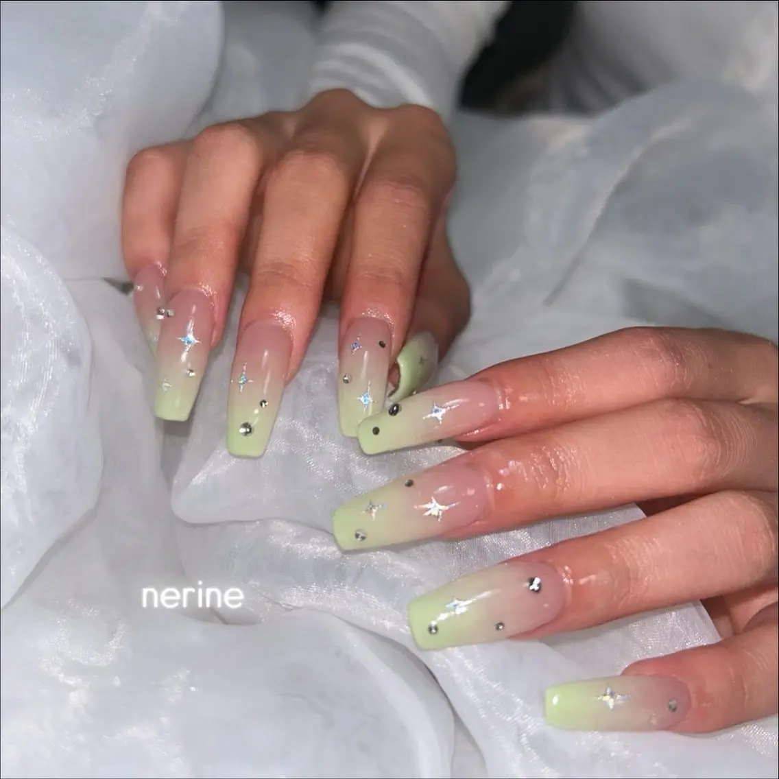 ネイル 長さ出し ロングネイル ハンドネイル nail salon nerineのネイルデザイン