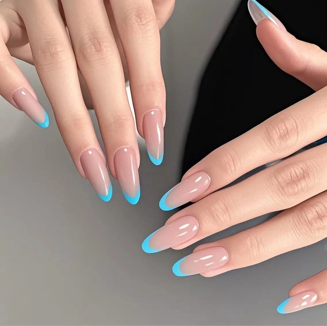 ネイル アートネイル オーロラネイル チークネイル フレンチネイル ガラスフレンチ ハンドネイル 🎀🎀YooLi Nail Salonのネイルデザイン