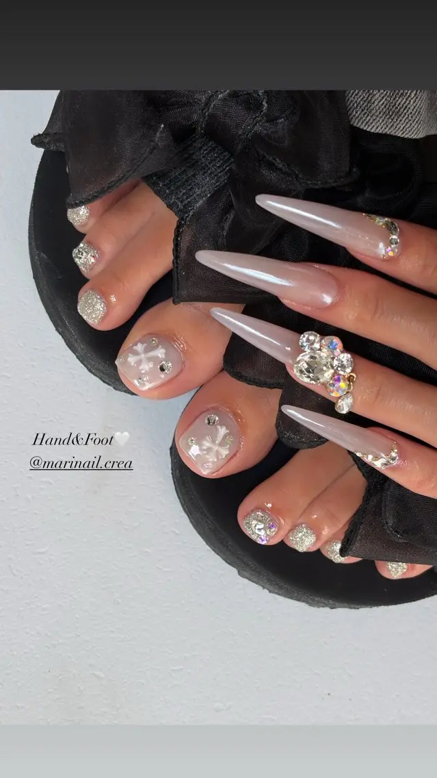 ネイル フットネイル ロングネイル ミラーネイル スカルプネイル ハンドネイル フットネイル CReA nailのネイルデザイン