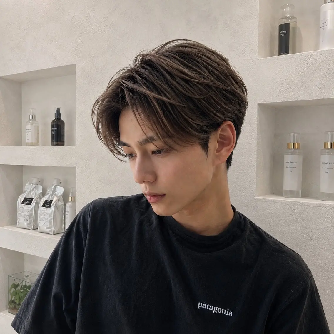 メンズ センターパート 🕊️似合わせカラー 🪐森本龍星🌟のヘアスタイル