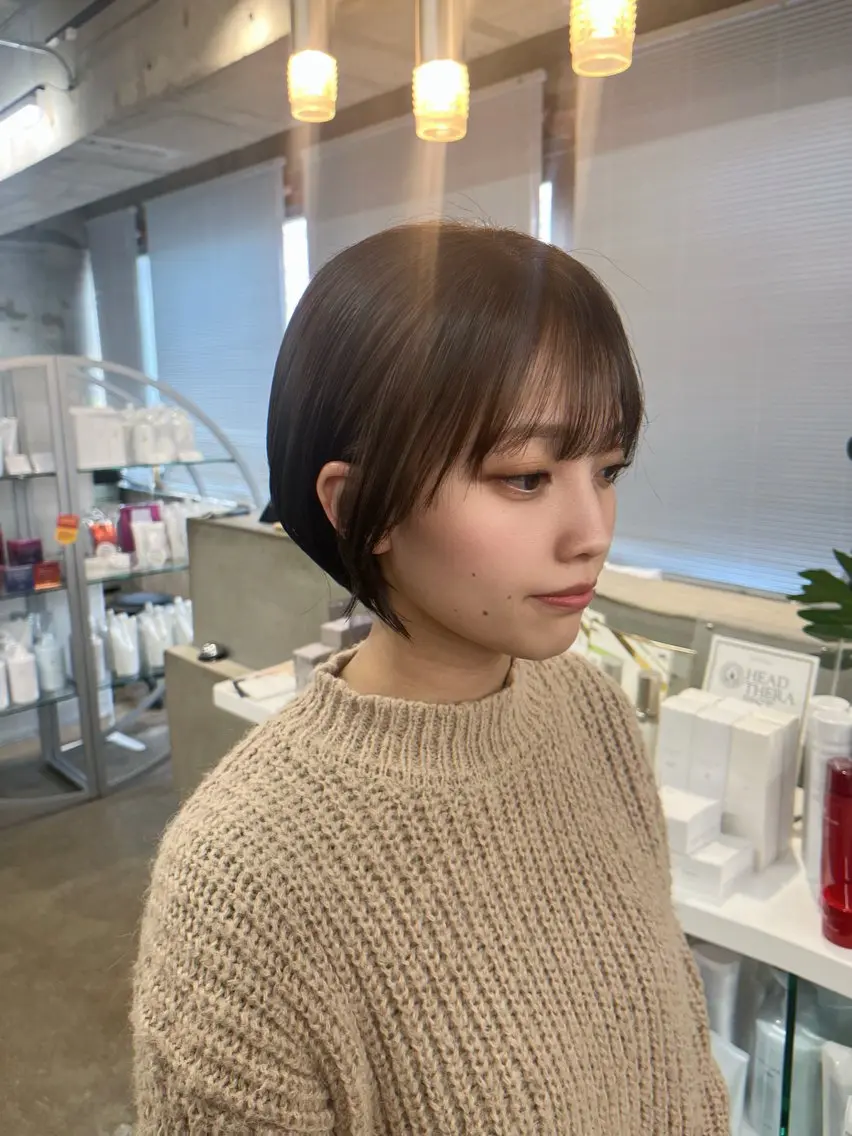 ショート カット ヘアカラー cuore/ みく/艶カラーのヘアスタイル