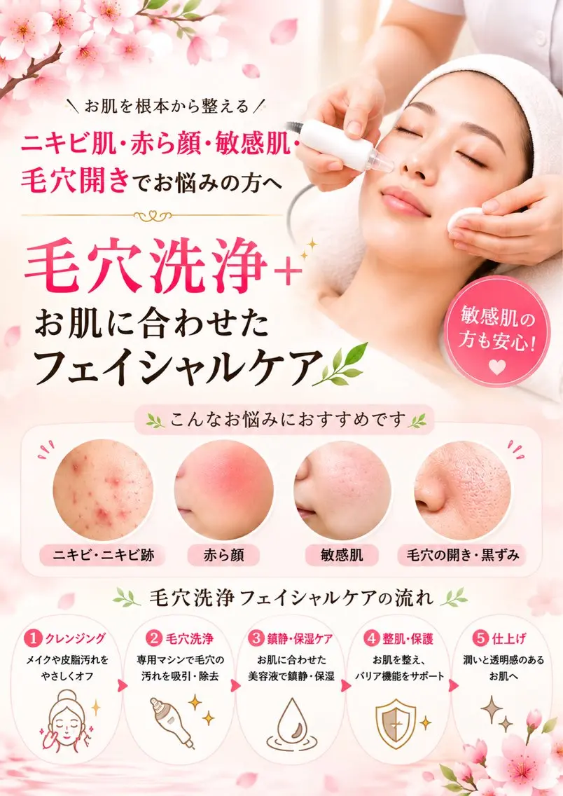 エステ 美肌・脱毛・痩身 サクラチャンスパのエステ・リラクイメージ