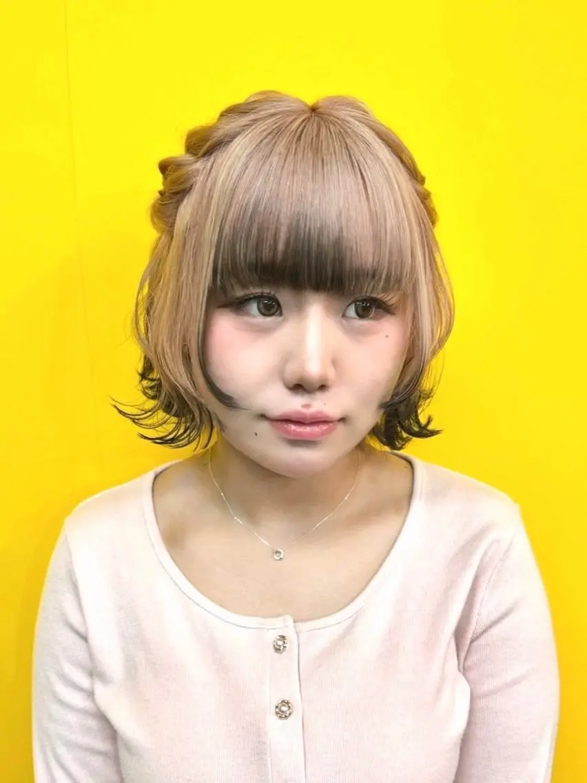ミディアム ヘアアレンジ ボブ ヘアセット 新宿｜ヘアセット専門 ｜aira*｡ﾟのヘアスタイル