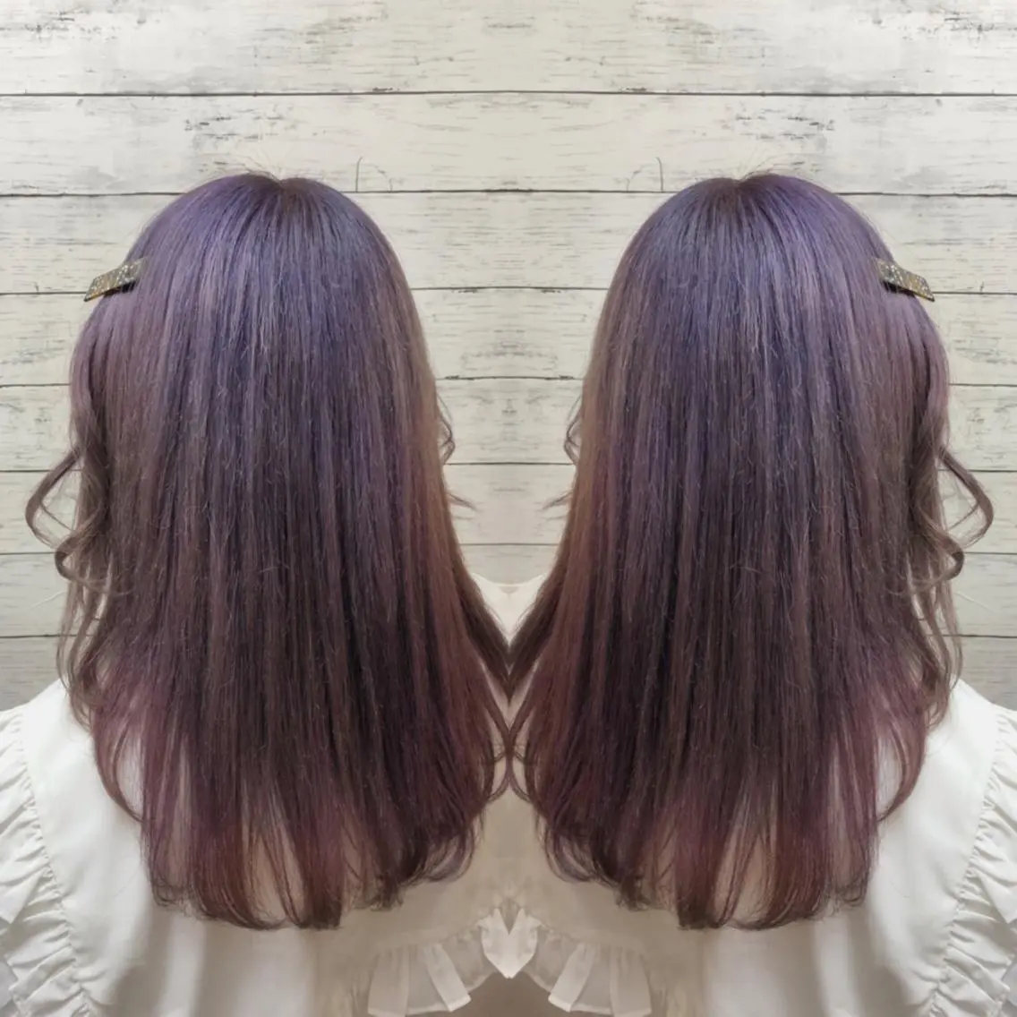 セミロング カラー ブリーチ ヘアカラー ヘアセット 韓国ヘア🤍髪質改善 🇰🇷AKANEのヘアスタイル