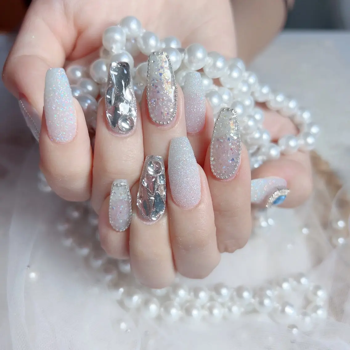 ネイル ハンドネイル M 🌷Nail 長さだし専門店のネイルデザイン