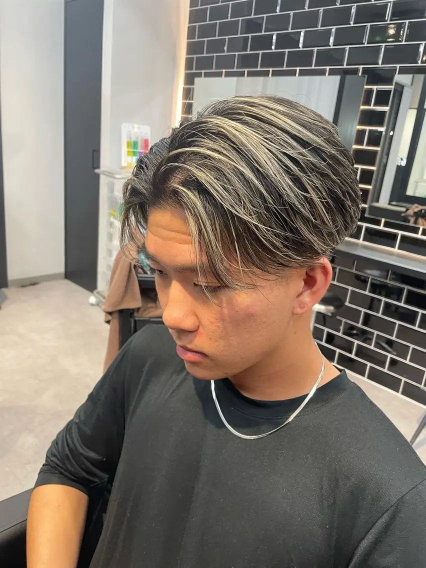 ショート カラー メンズ カット ヘアカラー 【men's Lapis横浜】海人のヘアスタイル