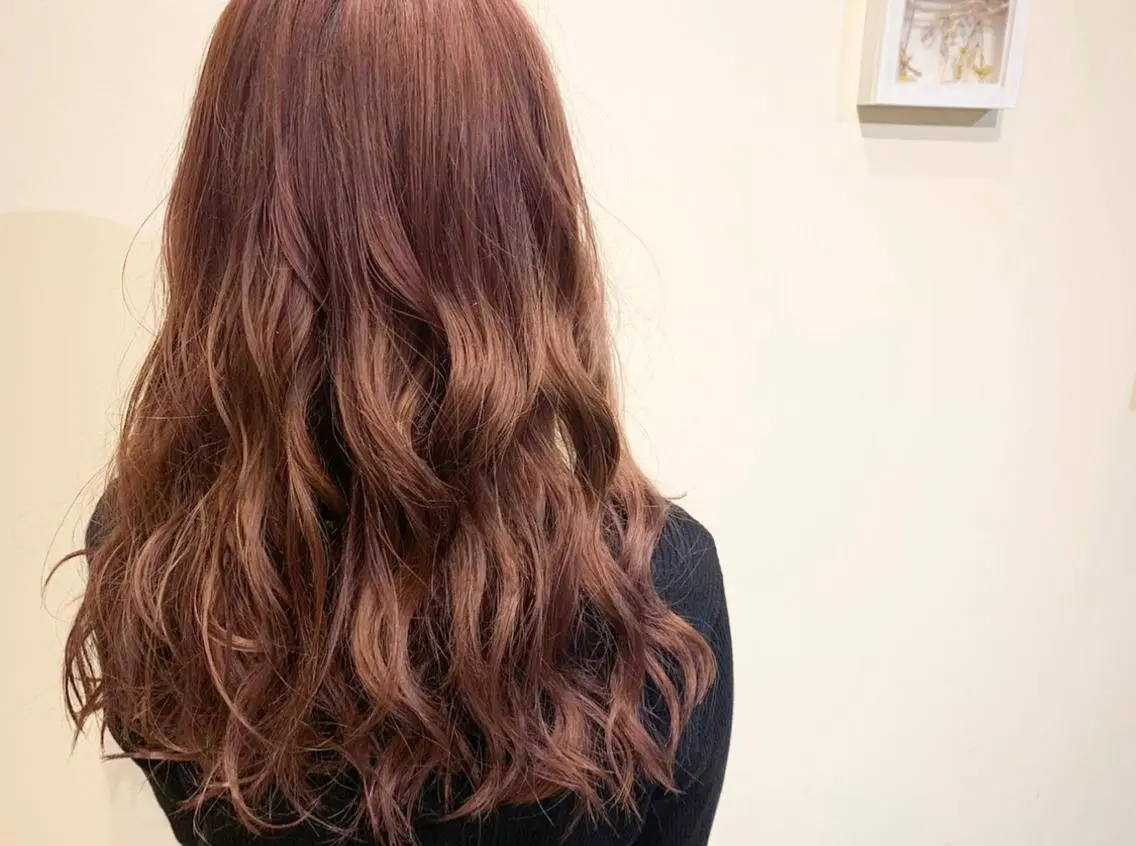 ロング カラー ヘアカラー トリートメント あべ ゆうかのヘアスタイル