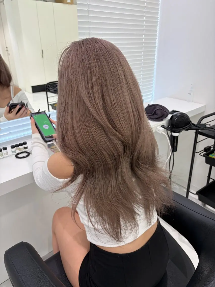 ロング カラー ヘアアレンジ ヘアカラー 💓色落ちまで綺麗な 垢抜けカラー💓のヘアスタイル
