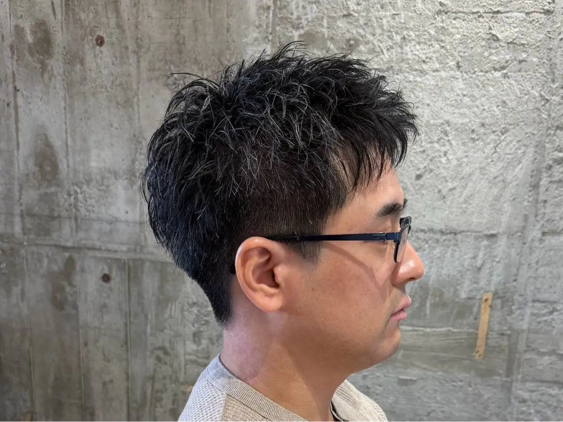 【🍀束間でキメる🍀】✂️メンズカット✖️ピンパーマ📍〔ショートスタイル⚡️束間↔️ラフな質感✨〕の写真