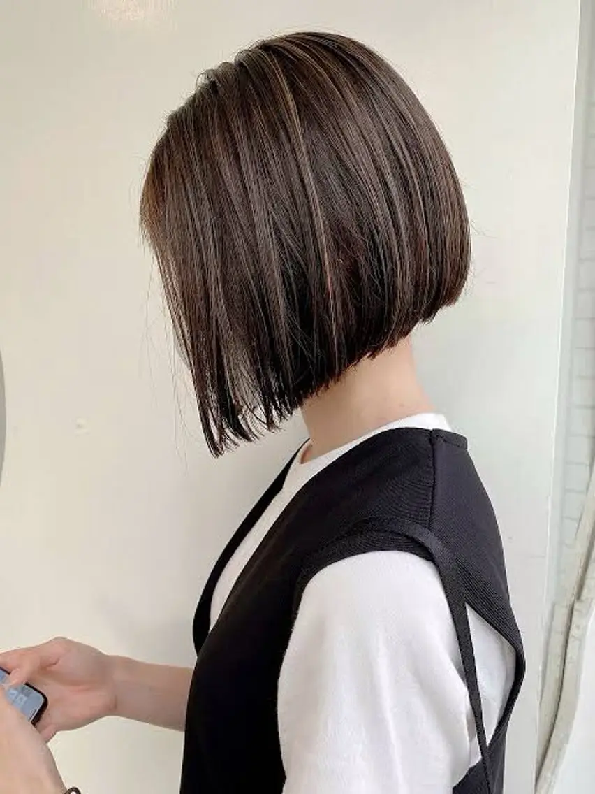 ワンレングスボブの写真