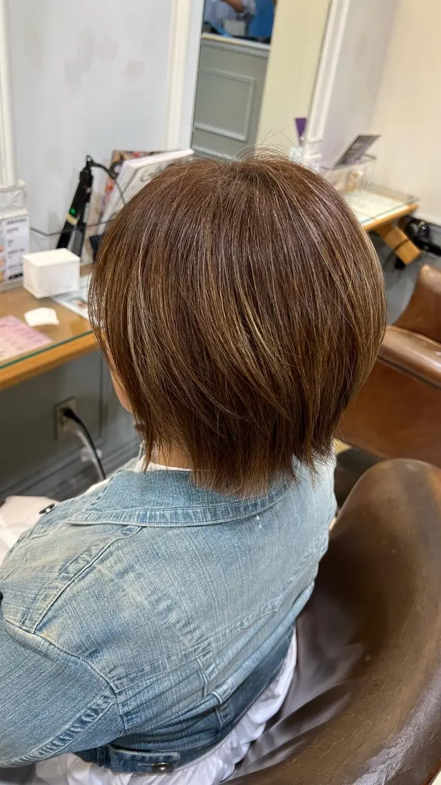 ショート ボブ くびれヘア 外ハネヘア 🍓🍇 MAHO💞のヘアスタイル