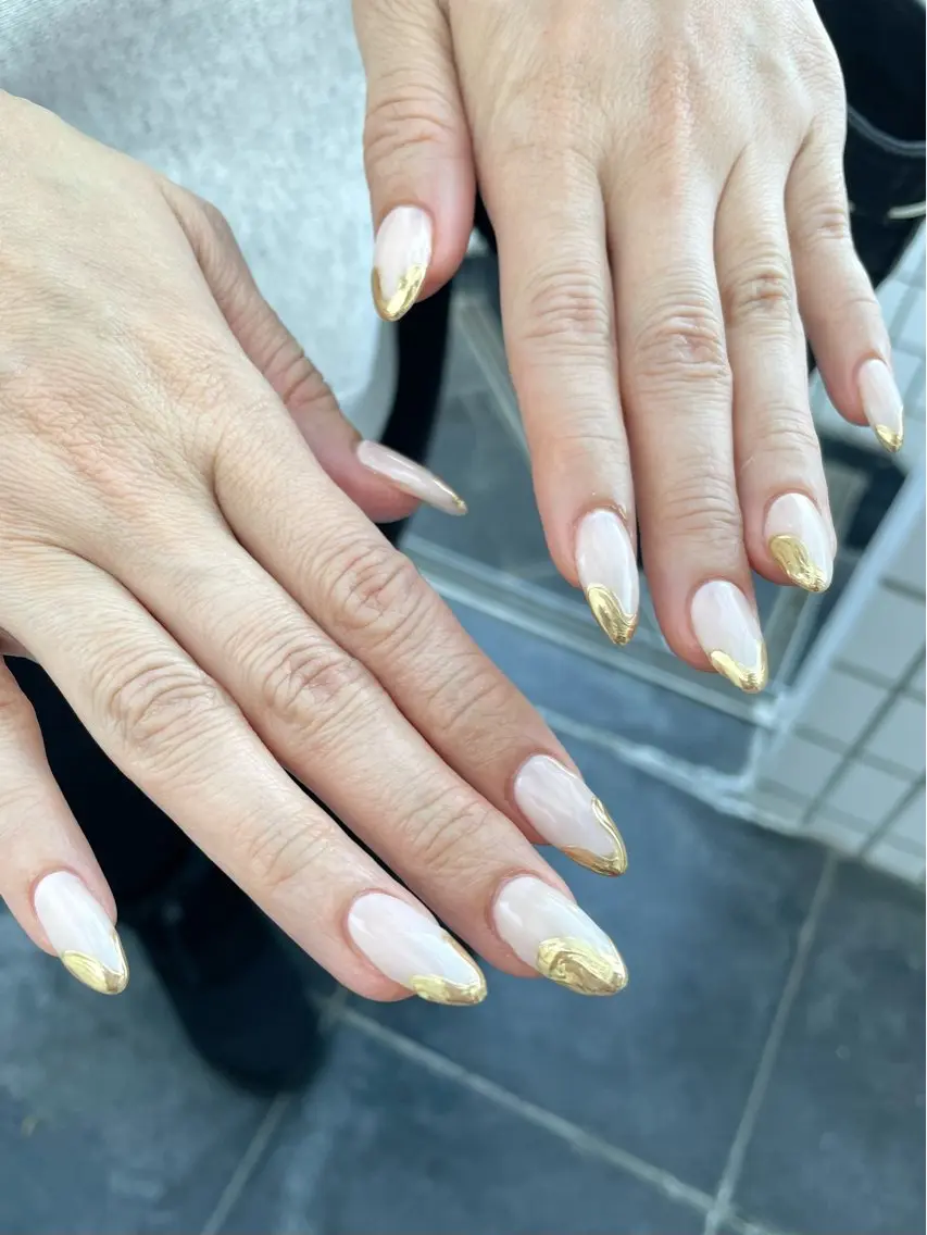 ネイル ミラーネイル ハンドネイル Nail ヌシん家 AKANEのネイルデザイン