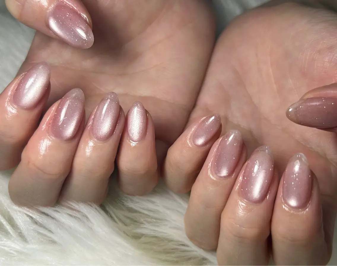 ネイル フラッシュネイル マグネットネイル マグネットワンカラー ワンカラーネイル ハンドネイル Era nailのネイルデザイン