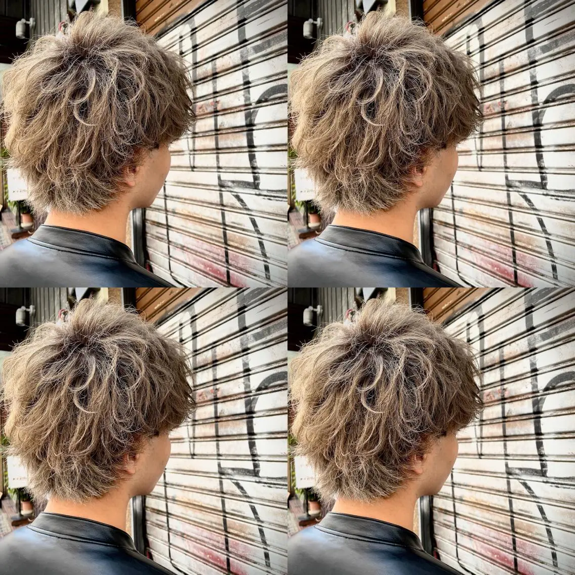 カラー メンズ メンズウルフカット ウルフカット 優真/難波で 1番パーマが上手いのヘアスタイル
