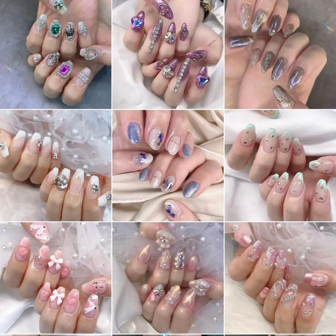 ネイル 渋谷／チップ長さ出し 👑アプレgel-xのネイルデザイン