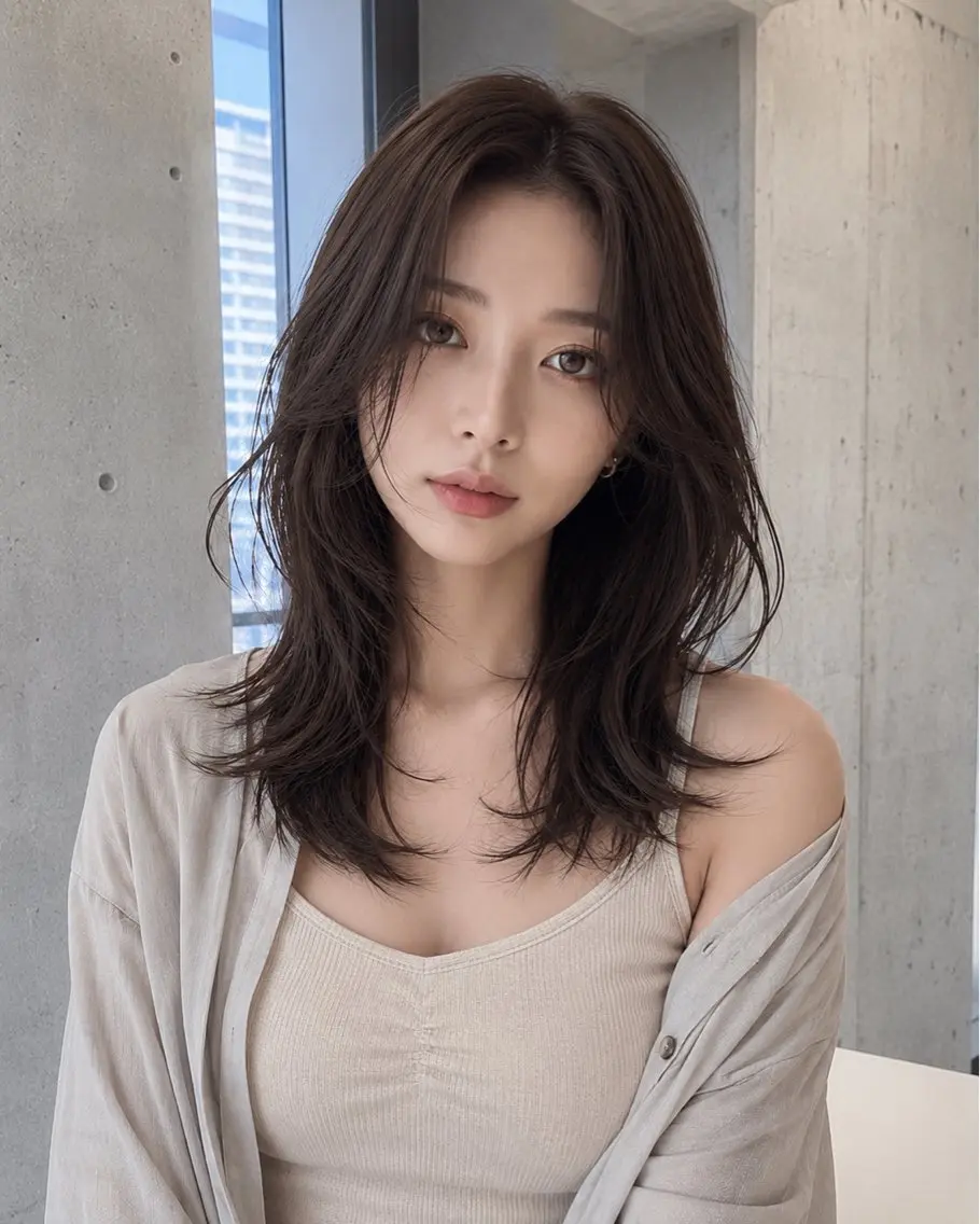 セミロング カット ヘアカラー トリートメント 美髪✨艶髪✨髪質改善 カラー特化🌙鈴屋和のヘアスタイル