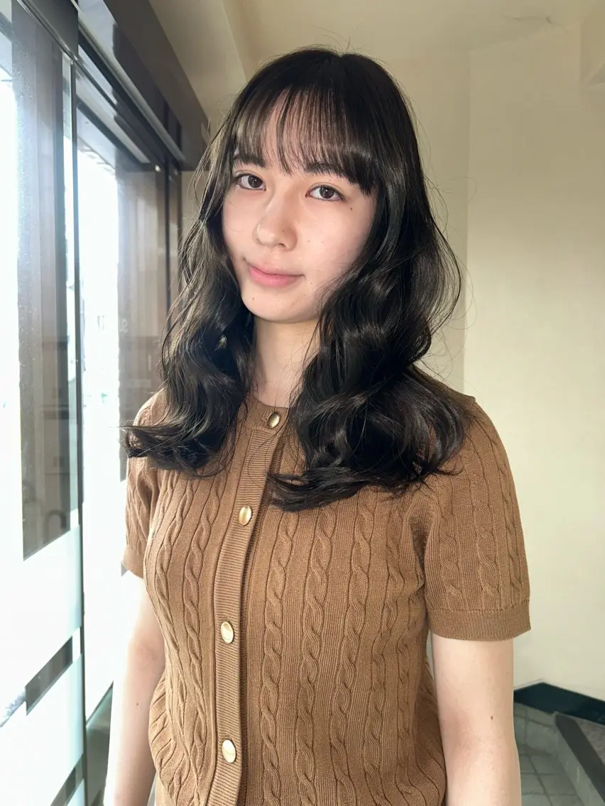 セミロング カラー ブラウンカラー オリーブブラウン ヘアカラー トリートメント ☕️結【suii.】 ボブ/ヘアセット☕️のヘアスタイル