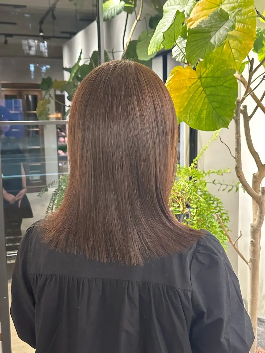 🌈 うる艶カラー✨️ ＋似合わせカット💇‍♀️(ブリーチ無しの写真