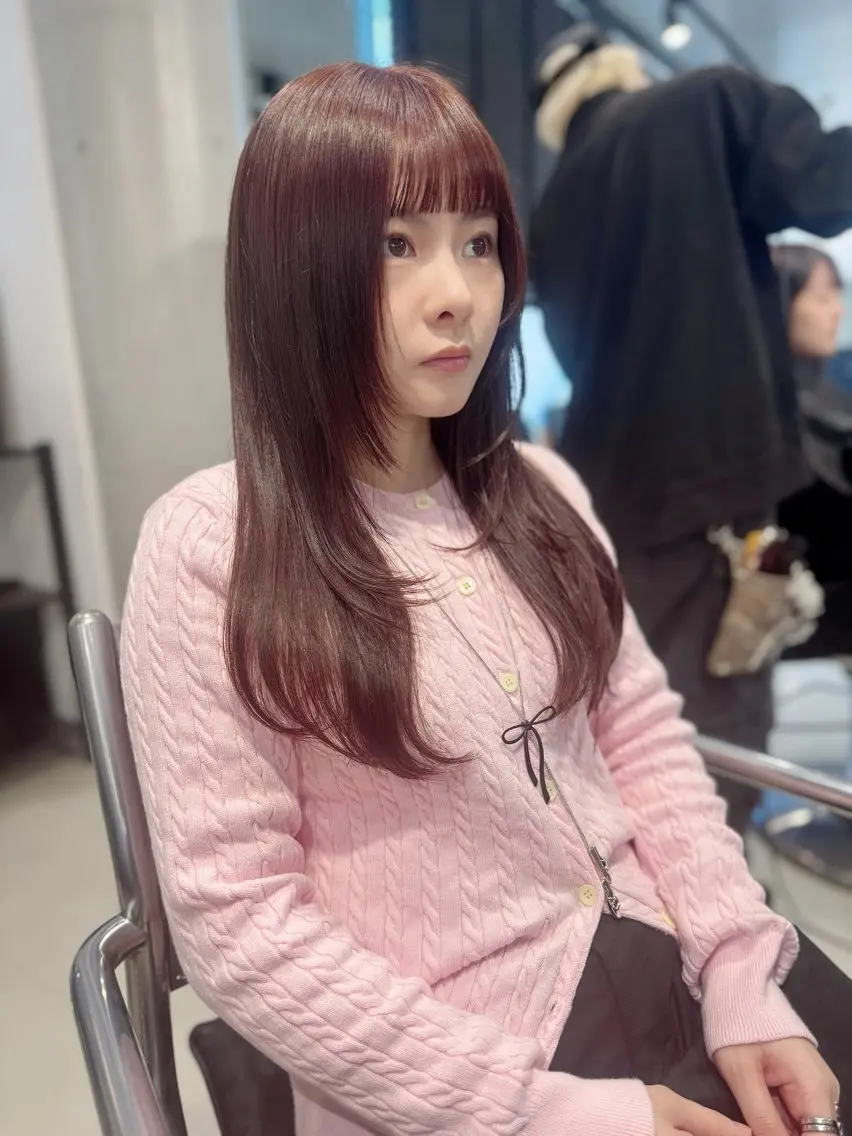 ロング カラー パーマ ヘアアレンジ ヘアカラー 透明感カラー/縮毛 矯正/YUKAのヘアスタイル