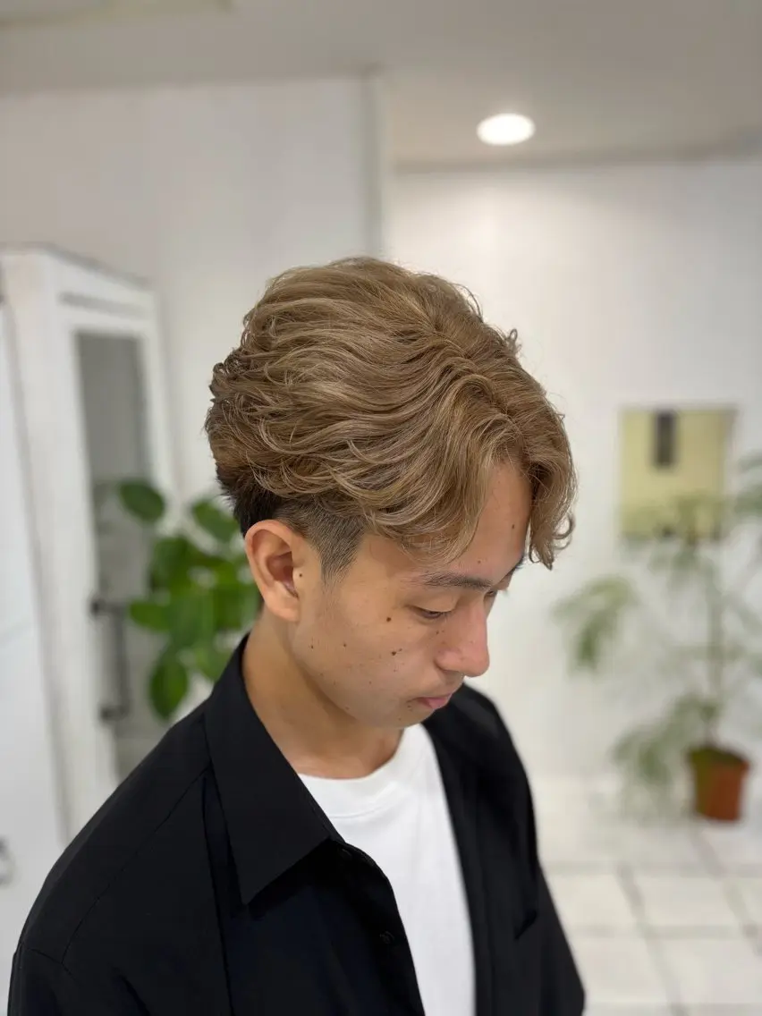 カラー メンズ カット ヘアカラー 阿部 渓太のヘアスタイル