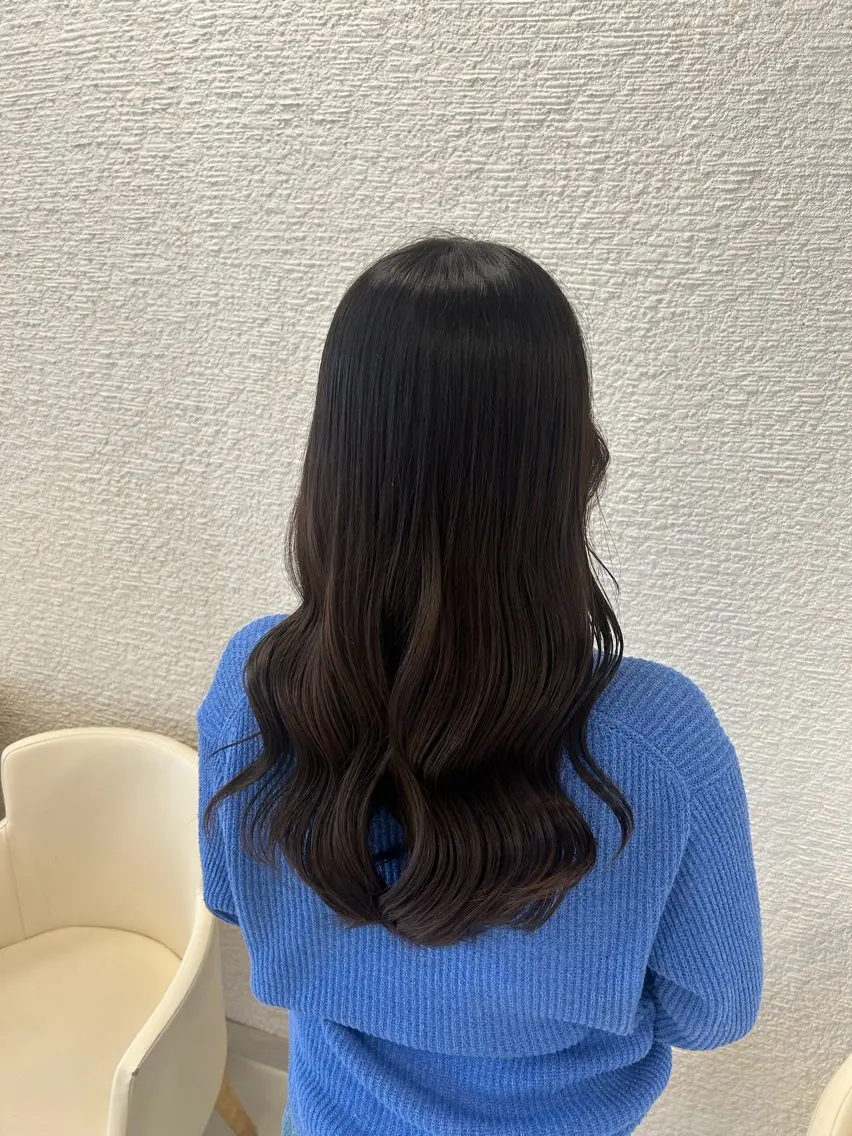 ロング カラー ヘアアレンジ くびれヘア 韓国風ヘア ヘアカラー トリートメント ヘアセット ベージュ/つや髪/ レイヤー／ゆいなのヘアスタイル