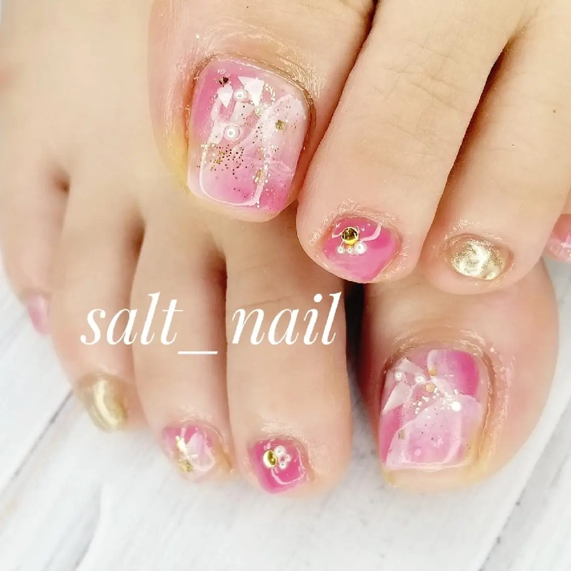 ネイル アートネイル 大理石ネイル(マーブル) ミラーネイル 個人サロン saltnailのネイルデザイン