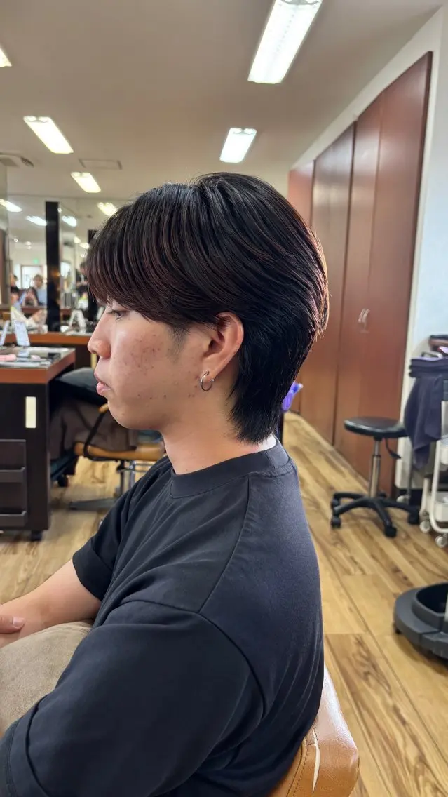 メンズ メンズウルフカット ウルフカット 山本 雅也のヘアスタイル