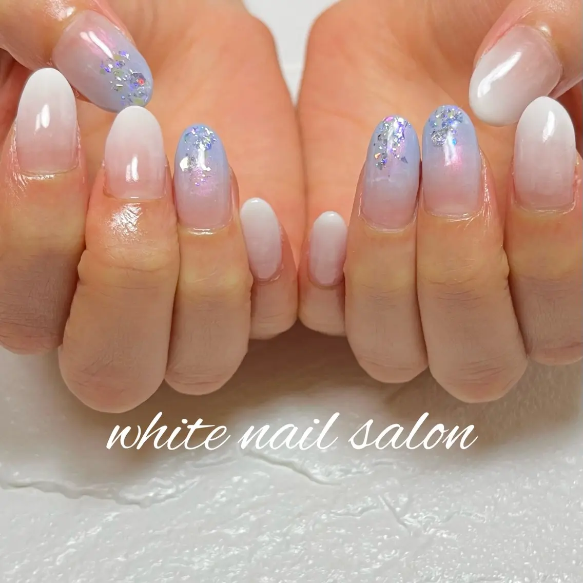 ネイル フットネイル ジェルネイル ハードジェル ラメ(グリッター) 持ち込み white nail salonのネイルデザイン