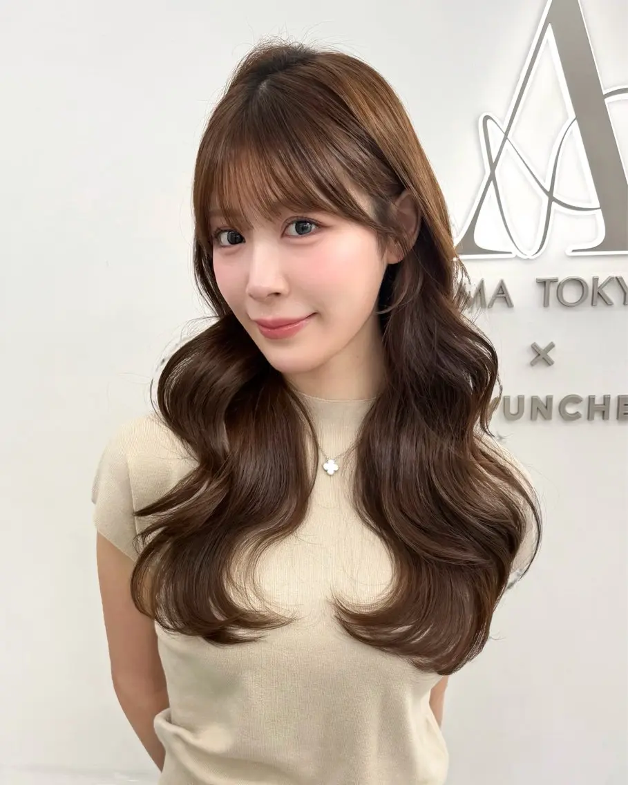 セミロング 顔周りカット 韓国風ヘア レイヤーカット カット ヘアカラー トリートメント ヘッドスパ ヘアセット 前髪顔まわりカット 🌈中村海聖のヘアスタイル
