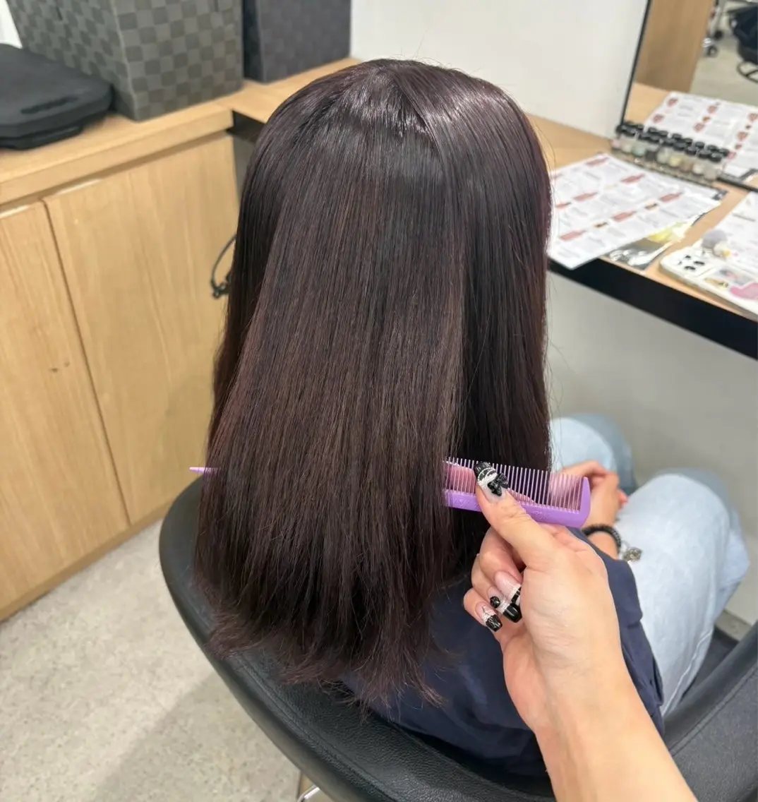 ミディアム ヘアカラー miku/ラベンダー 透明感カラー🪻❤︎のヘアスタイル