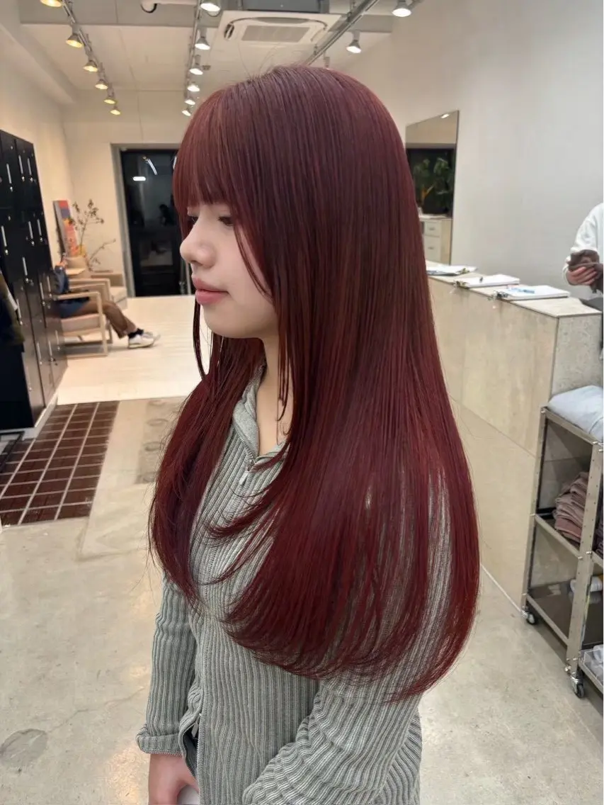 セミロング カラー メンズ 艶ブリーチなしカラー 🐹🤍ナナカのヘアスタイル