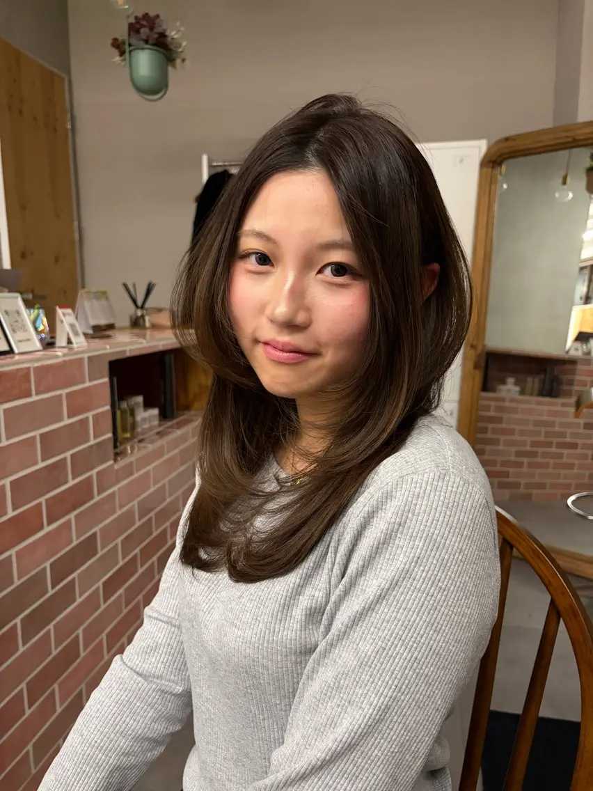 🌙カット+ブリーチなしWカラー🌙の写真