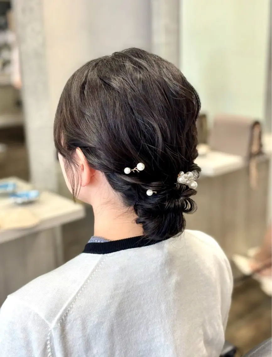 ロング ヘアアレンジ ヘアセット Anju／ 小顔カットのヘアスタイル
