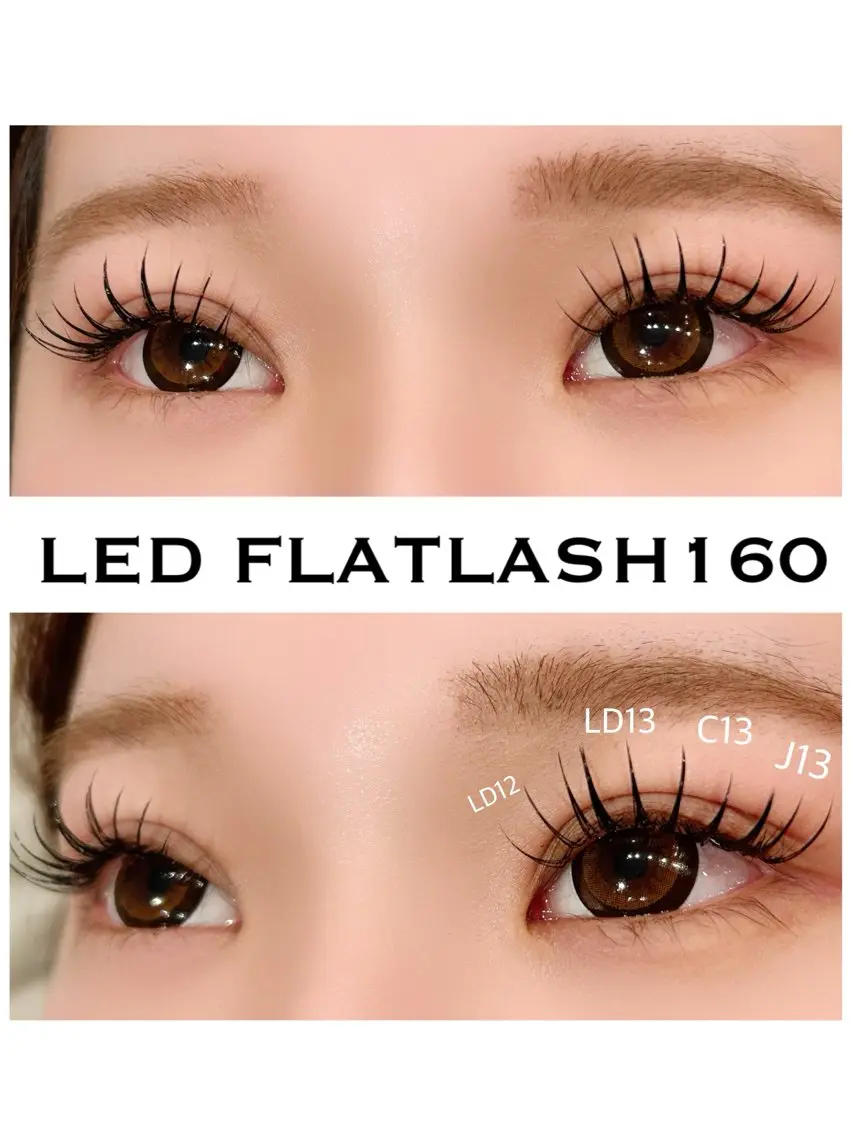 🎀LEDエクステ🎀フラットラッシュ160本🫧オフ•仕上げコーティング込🫧の写真