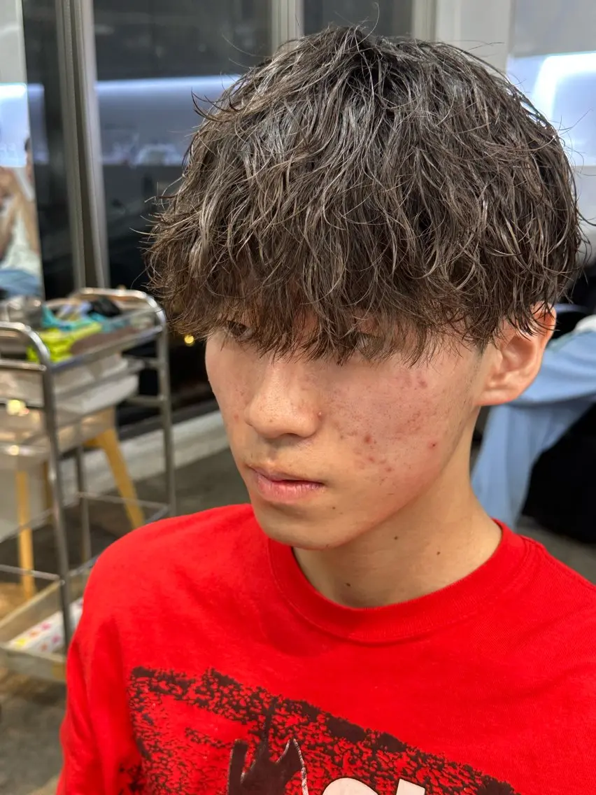 パーマ メンズ フェザーパーマ マッシュ メンズパーマ 学生（メンズ向け） メンズツイストパーマ パーマ fifth/メンズ ボブ特化/カズのヘアスタイル