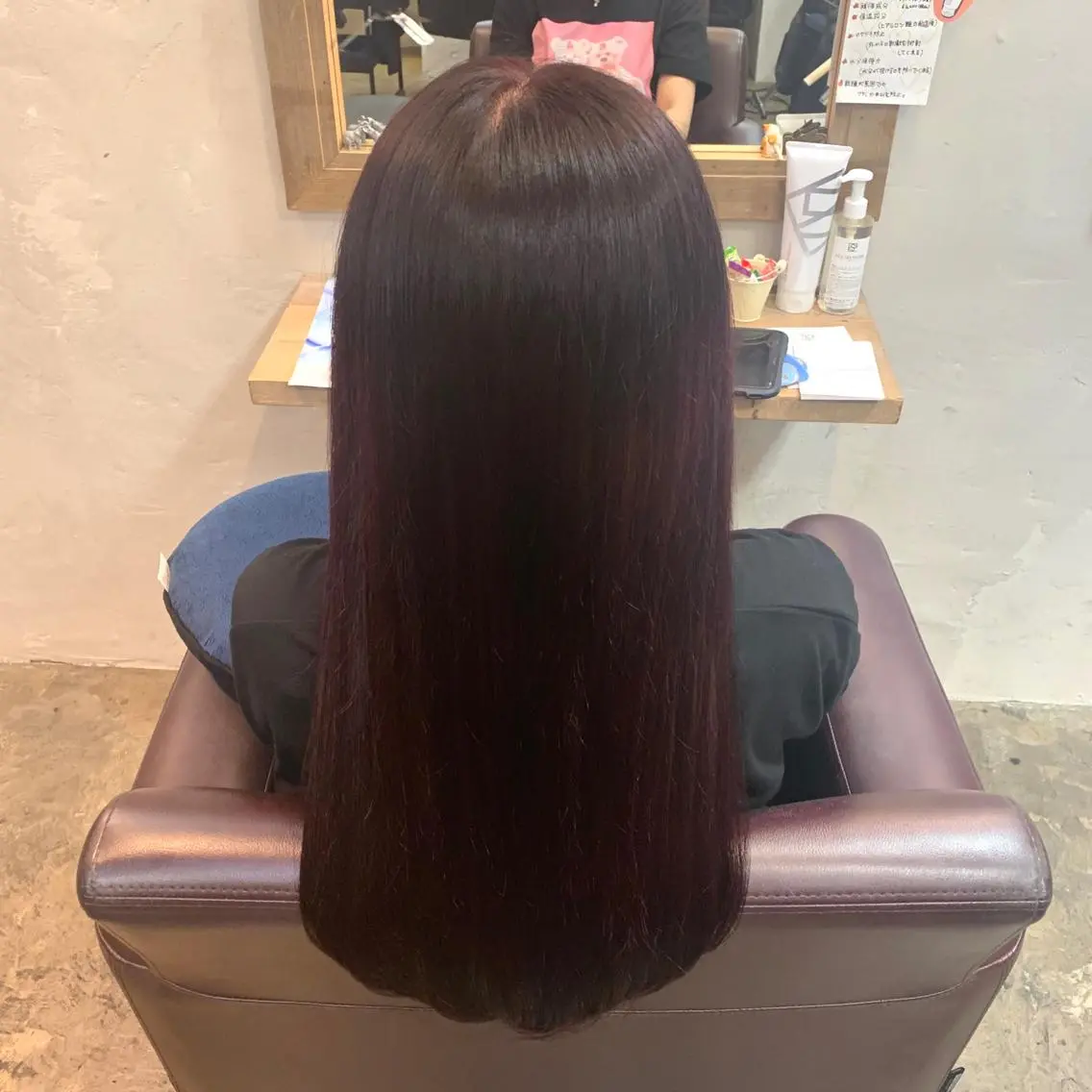 ロング カラー パープルカラー 💎耳ツボジュエリー 髪質改善🌙土屋桃佳のヘアスタイル