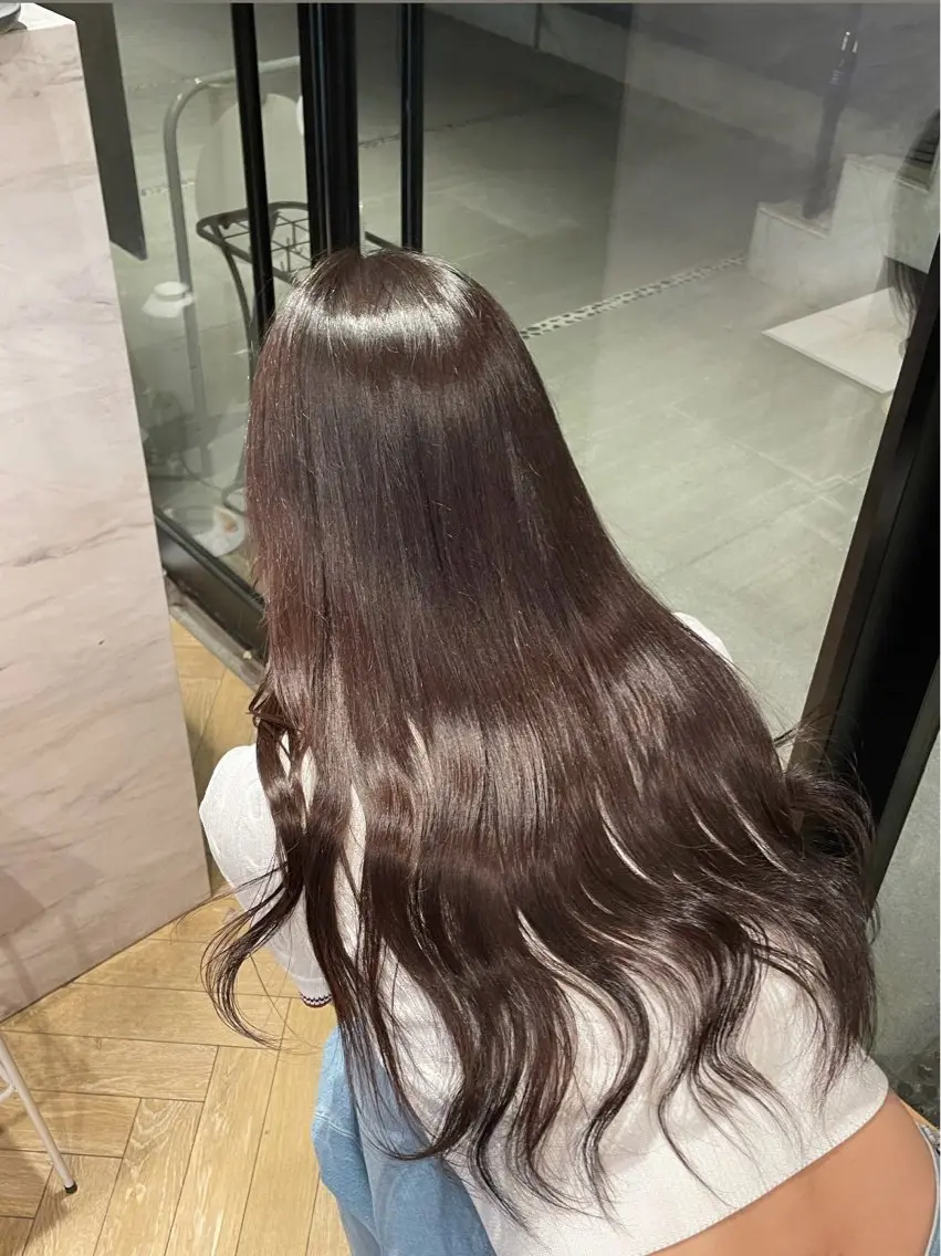 ロング カラー トリートメント うる艶カラー/美髪 トリートメント/めいのヘアスタイル