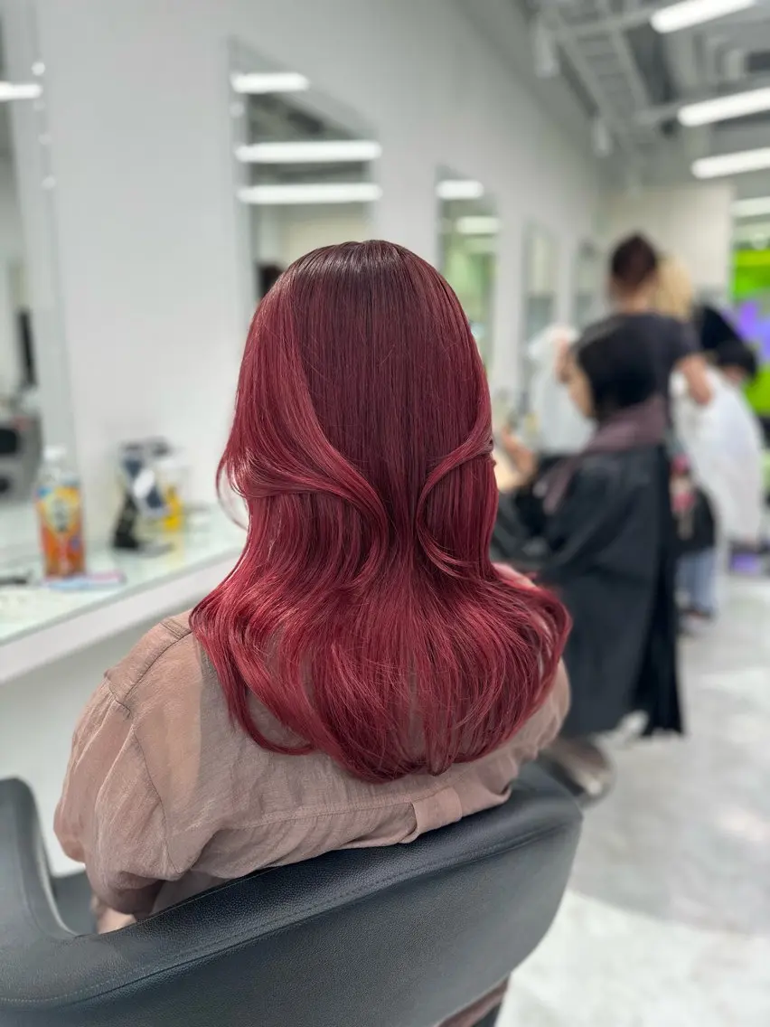 ロング カラー ヘアカラー トリートメント ヘッドスパ ヘアセット ❄最強かわいいカラー ❄️MINA❄️のヘアスタイル