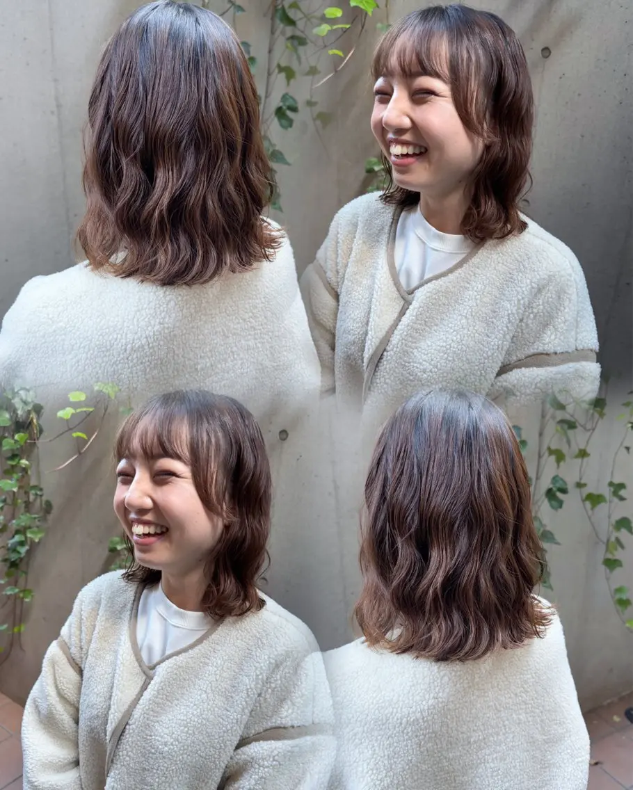 ショート カラー パーマ ボブ 大橋 芽衣のヘアスタイル