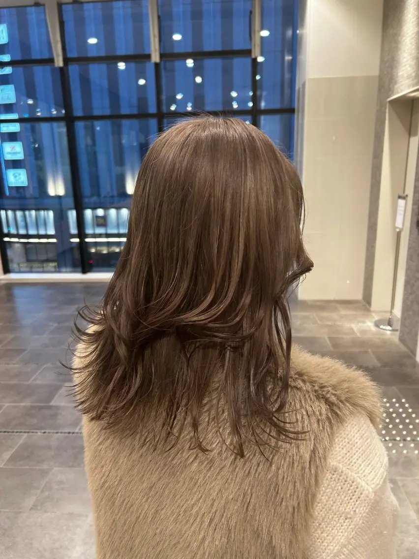 ロング 梅田美容室/ ウルフカットのヘアスタイル
