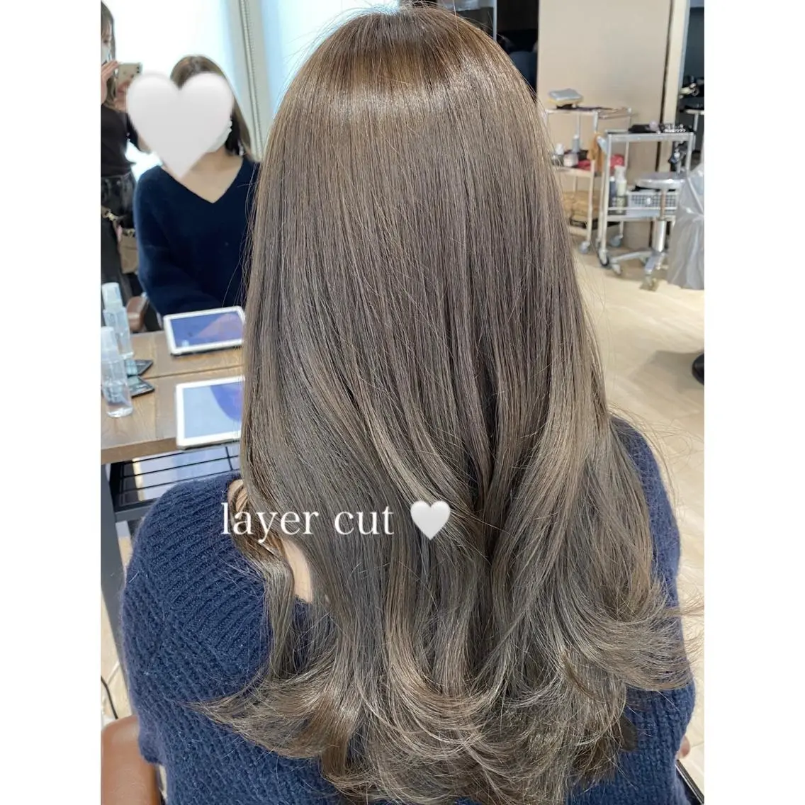 セミロング カラー パーマ ヘアアレンジ メンズ キッズ ベージュカラー 🍼顔周りカット/ レイヤー/小川華奈のヘアスタイル
