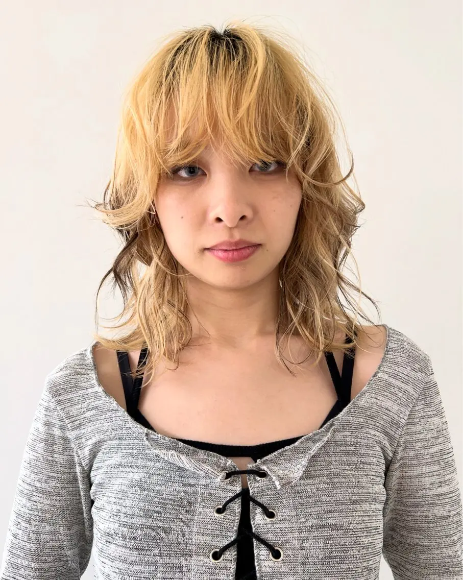 ミディアム カラー ヘアカラー トリートメント ケアパーマ/ケアブリ ーチdaisukeのヘアスタイル