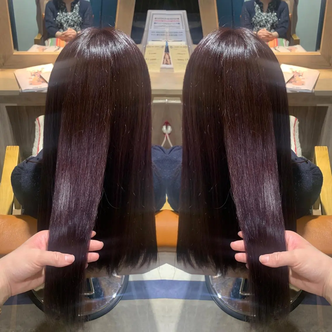 ロング カラー ラベンダーカラー 韓国🇰🇷 ✂︎hair 内田愛のヘアスタイル
