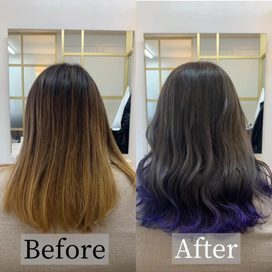 セミロング カラー ブリーチ 透明感カラー イルミナカラー MIHO /のヘアスタイル