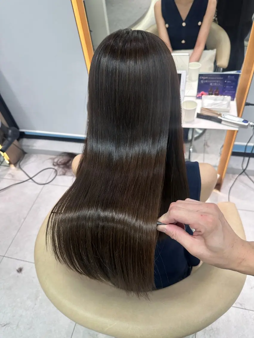 ロング カラー カット ヘアカラー 縮毛矯正 トリートメント 《髪質改善✖️オリー ブ🧸》小嶋拓也のヘアスタイル