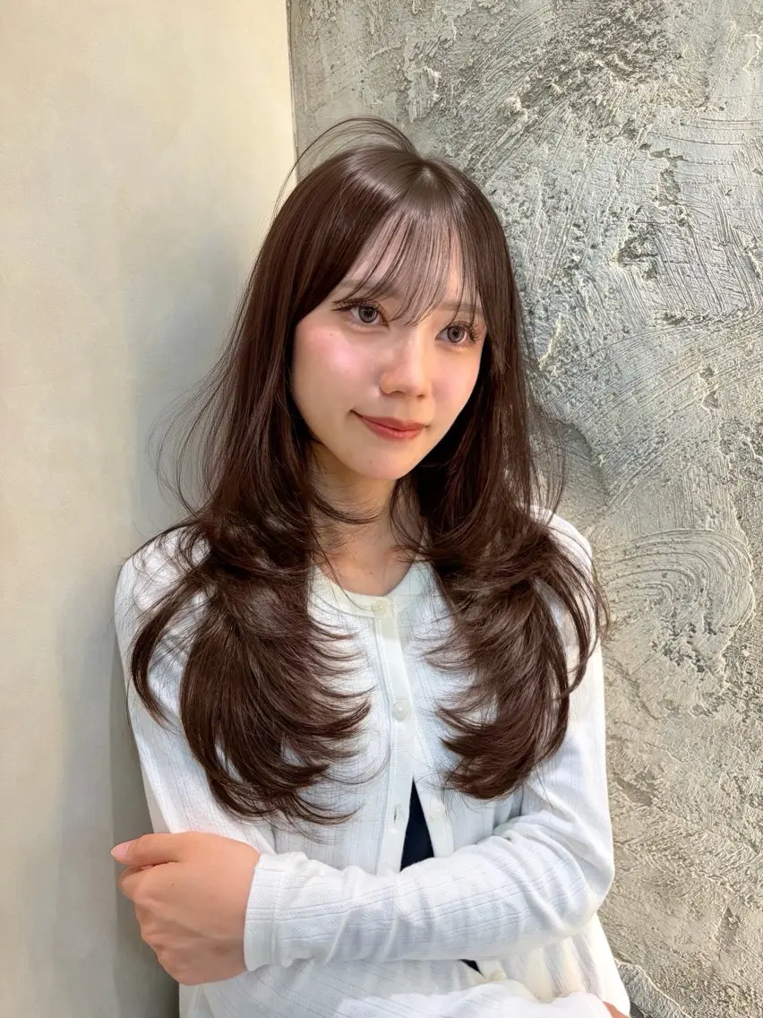 セミロング カラー カット ヘアカラー トリートメント Lond mare レイヤーカット/韓国のヘアスタイル