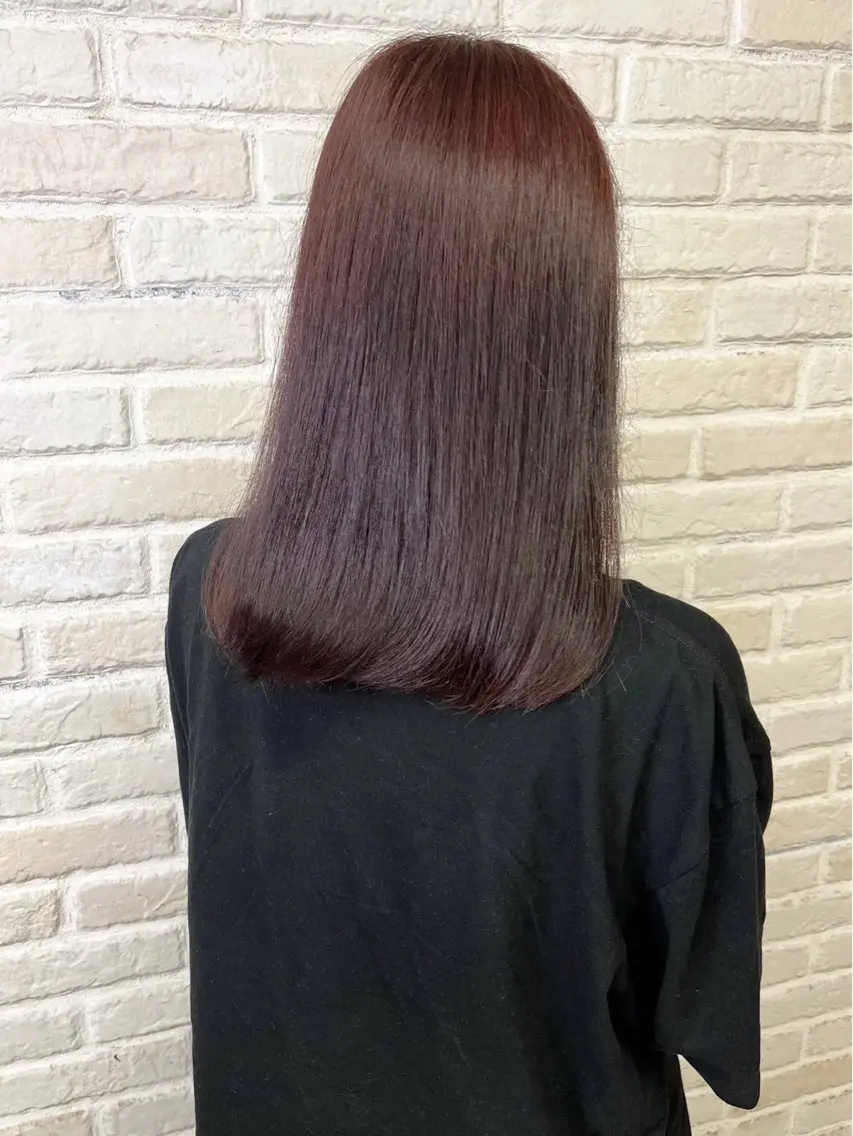 セミロング ピンクラベンダー 政木 紳吾のヘアスタイル