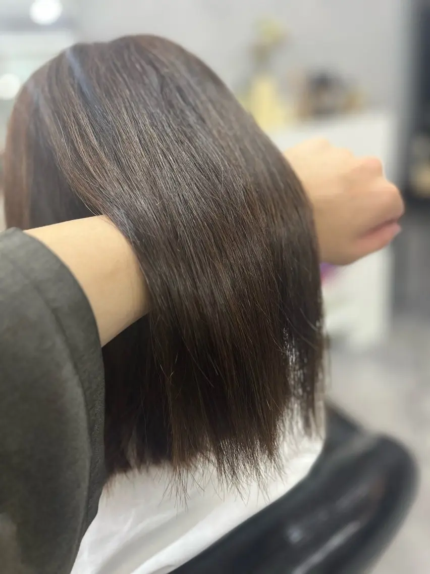ミディアム カラー ヘアアレンジ ミディアムパーマ ブリーチ 透明感カラー ダブルカラー グラデーションカラー 曲がる縮毛矯正特化 亮輔【江坂駅すぐ】のヘアスタイル